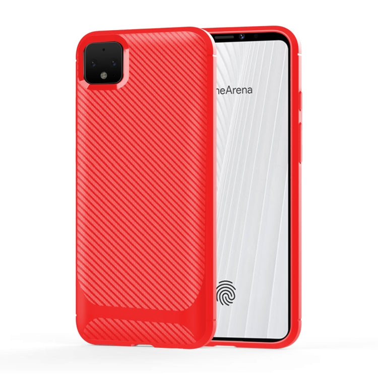 For Google Pixel 4 XL Carbon Fiber Texture Shockproof TPU Protective Case