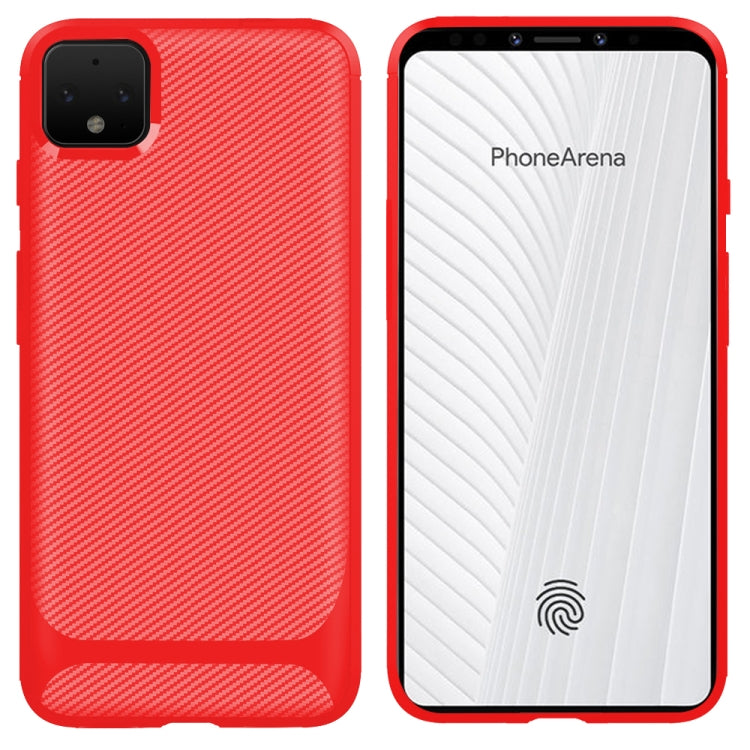 For Google Pixel 4 XL Carbon Fiber Texture Shockproof TPU Protective Case