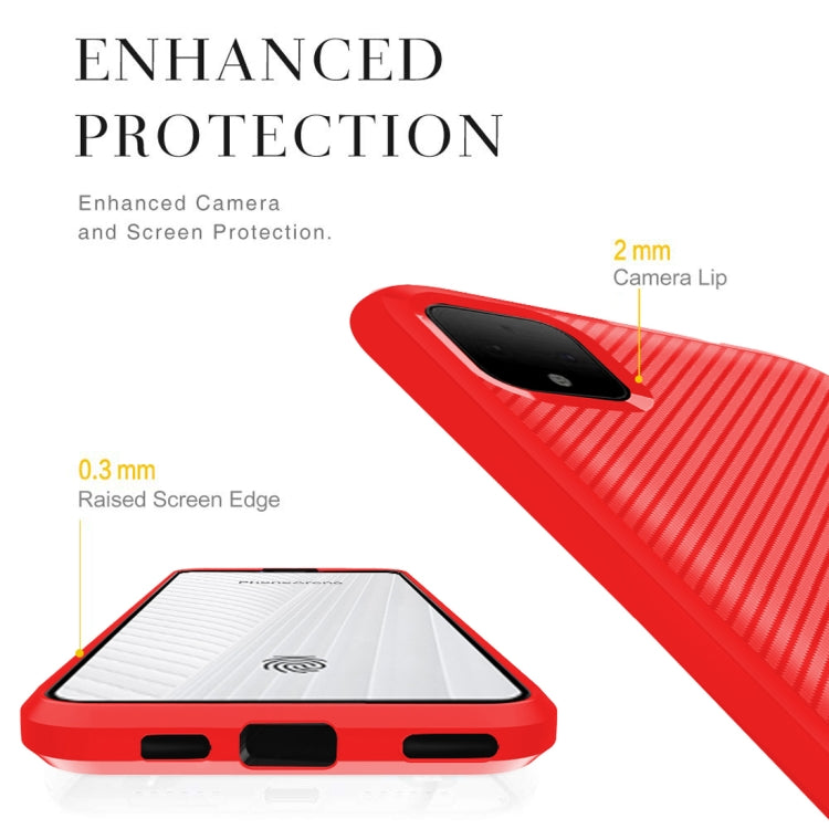 For Google Pixel 4 XL Carbon Fiber Texture Shockproof TPU Protective Case