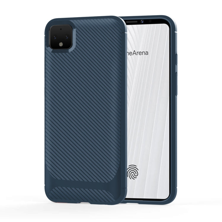 For Google Pixel 4 XL Carbon Fiber Texture Shockproof TPU Protective Case