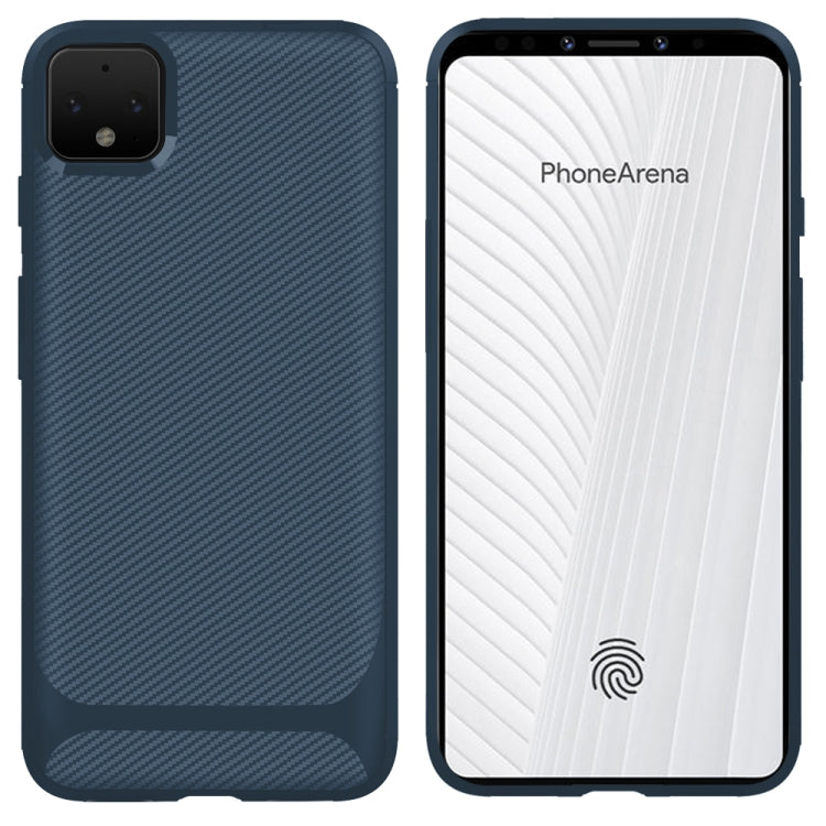 For Google Pixel 4 XL Carbon Fiber Texture Shockproof TPU Protective Case