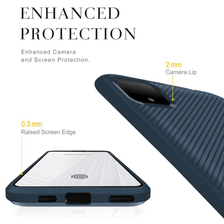 For Google Pixel 4 XL Carbon Fiber Texture Shockproof TPU Protective Case