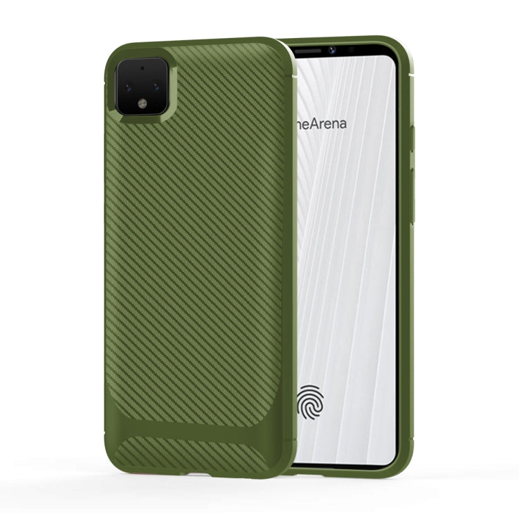 For Google Pixel 4 XL Carbon Fiber Texture Shockproof TPU Protective Case