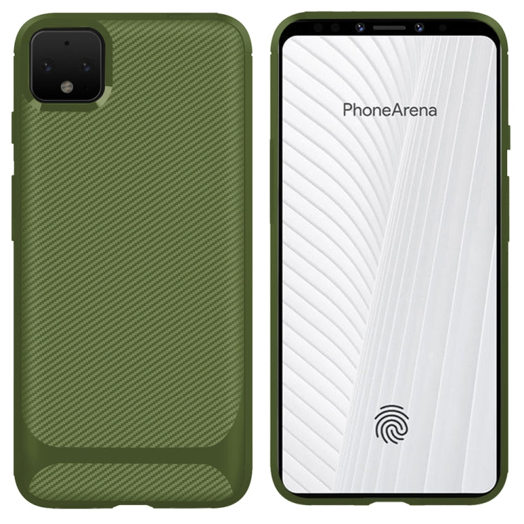 For Google Pixel 4 XL Carbon Fiber Texture Shockproof TPU Protective Case