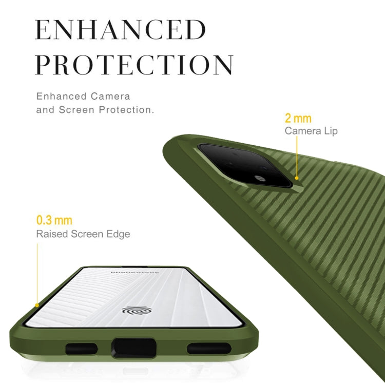 For Google Pixel 4 XL Carbon Fiber Texture Shockproof TPU Protective Case