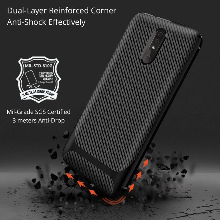 For Nokia 4.2 Carbon Fiber Texture Shockproof TPU Protective Case