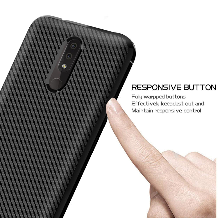 For Nokia 4.2 Carbon Fiber Texture Shockproof TPU Protective Case