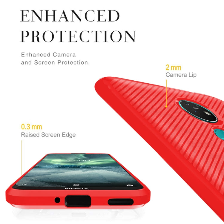 For Nokia 7.2 / 6.2 Carbon Fiber Texture Shockproof TPU Protective Case
