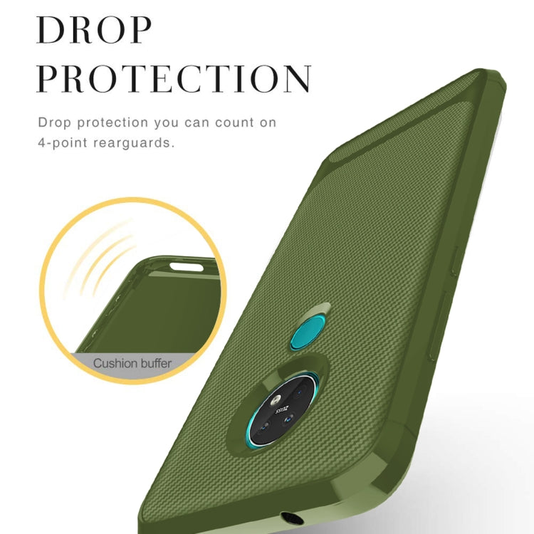 For Nokia 7.2 / 6.2 Carbon Fiber Texture Shockproof TPU Protective Case