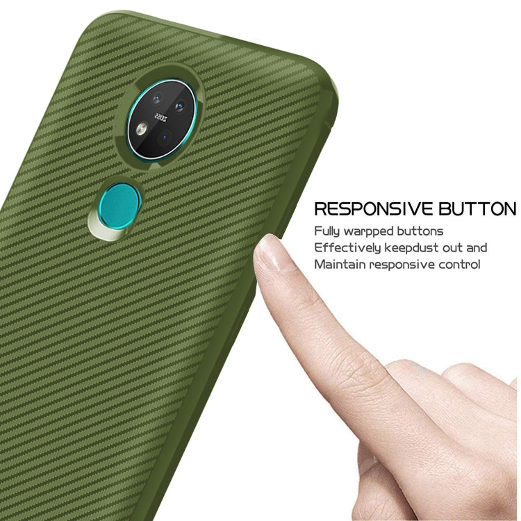 For Nokia 7.2 / 6.2 Carbon Fiber Texture Shockproof TPU Protective Case