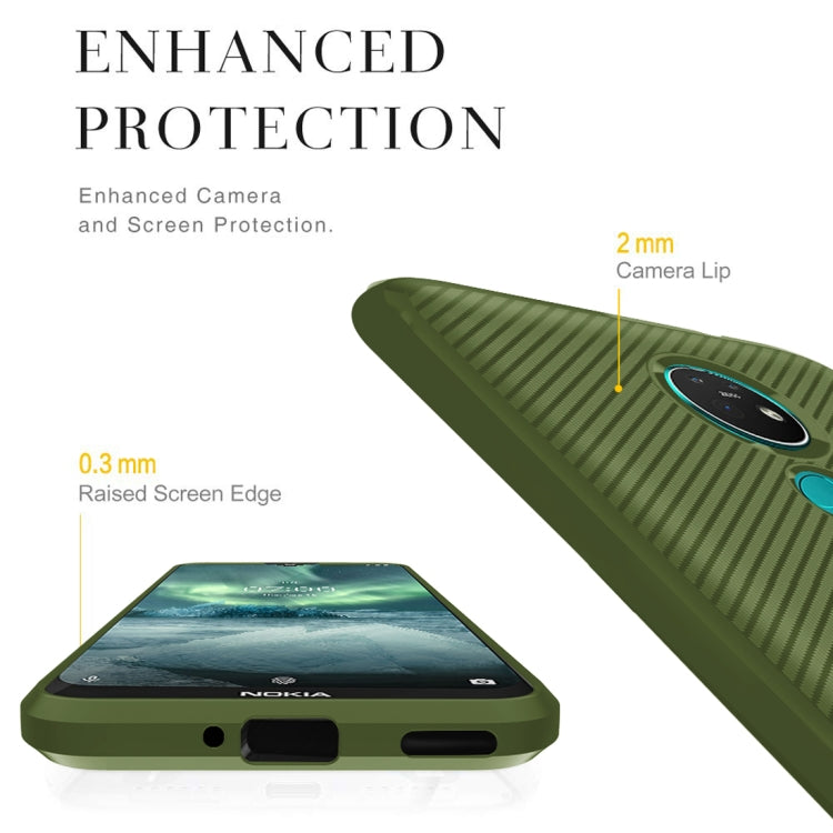 For Nokia 7.2 / 6.2 Carbon Fiber Texture Shockproof TPU Protective Case