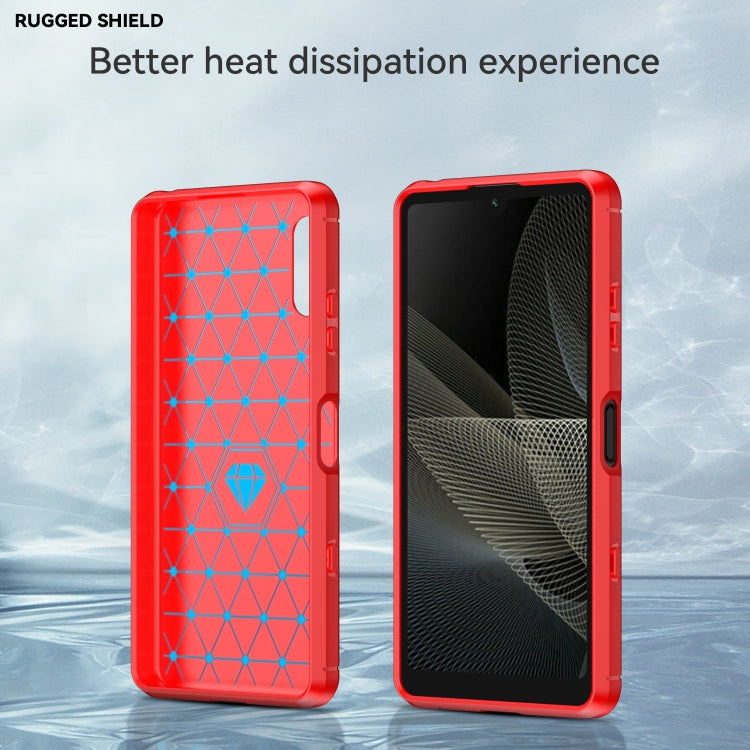 For Sony Xperia Ace II Brushed Texture Carbon Fiber TPU Phone Case