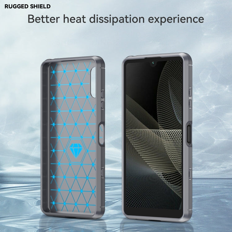 For Sony Xperia Ace II Brushed Texture Carbon Fiber TPU Phone Case
