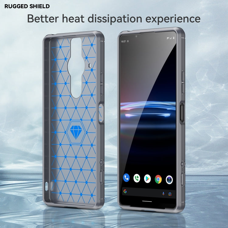 For Sony Xperia Pro-I Brushed Texture Carbon Fiber TPU Phone Case