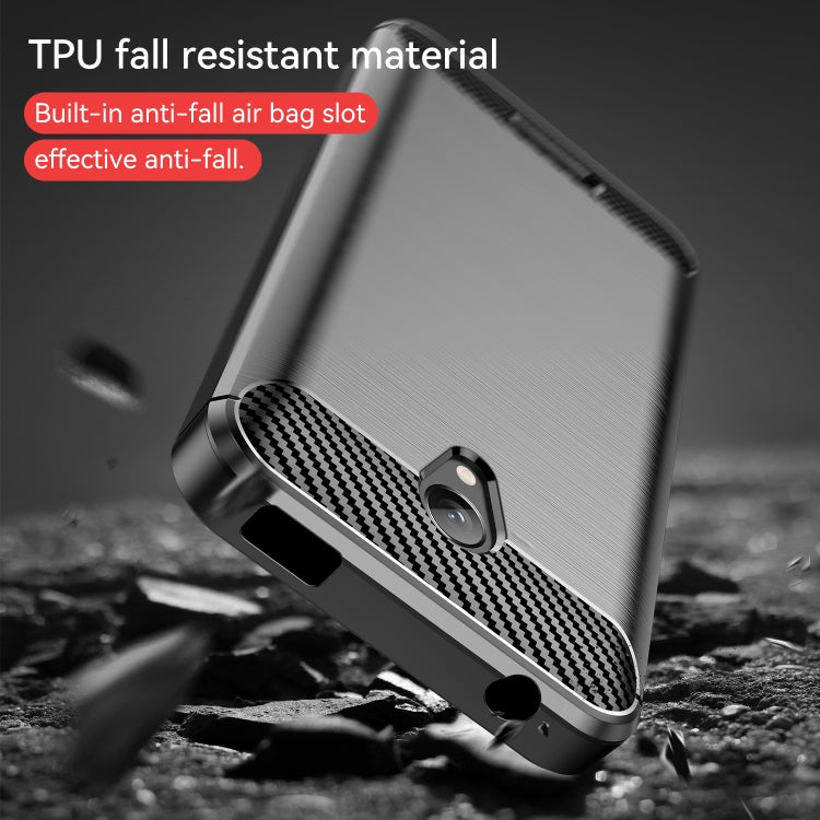 For Lenovo A1010 Brushed Texture Carbon Fiber TPU Phone Case