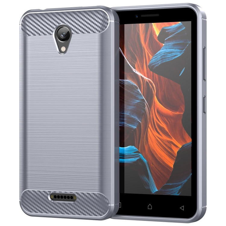 For Lenovo A1010 Brushed Texture Carbon Fiber TPU Phone Case