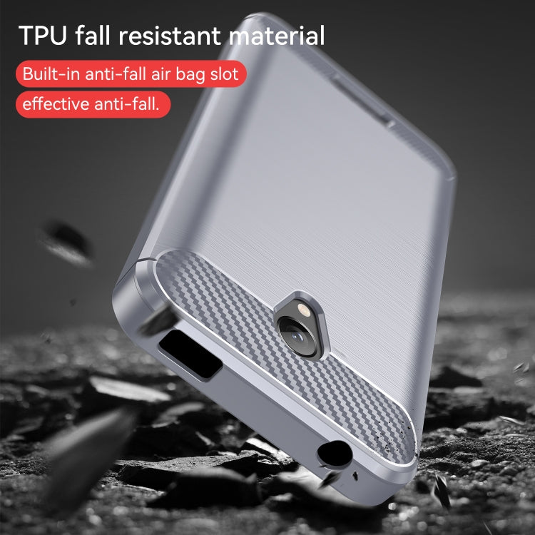 For Lenovo A1010 Brushed Texture Carbon Fiber TPU Phone Case