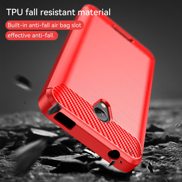 For Lenovo Vibe A Plus Brushed Texture Carbon Fiber TPU Phone Case