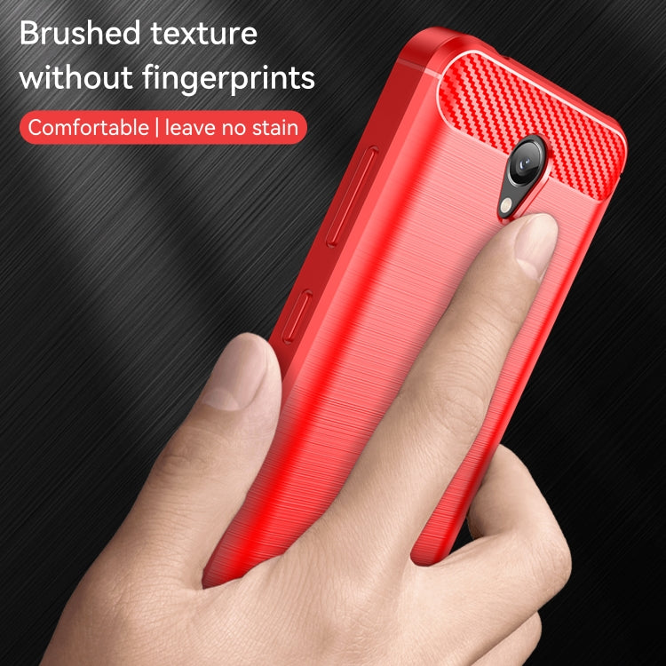 For Lenovo Vibe A Plus Brushed Texture Carbon Fiber TPU Phone Case