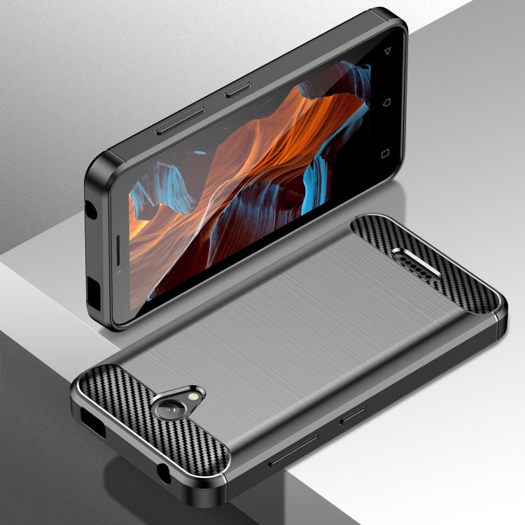 For Lenovo Vibe B Brushed Texture Carbon Fiber TPU Phone Case