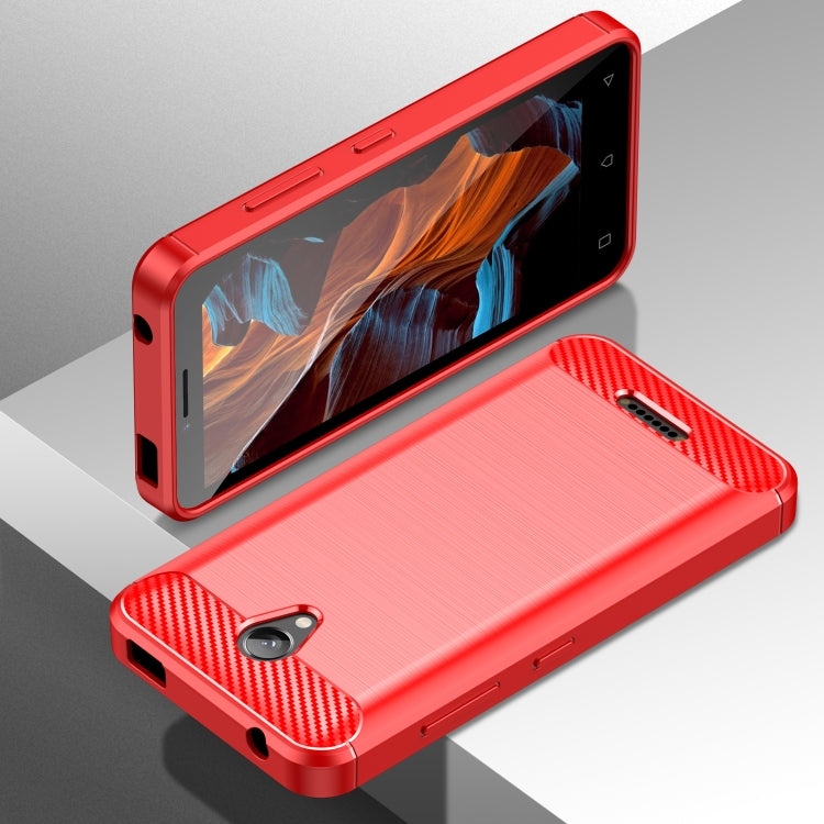 For Lenovo Vibe B Brushed Texture Carbon Fiber TPU Phone Case