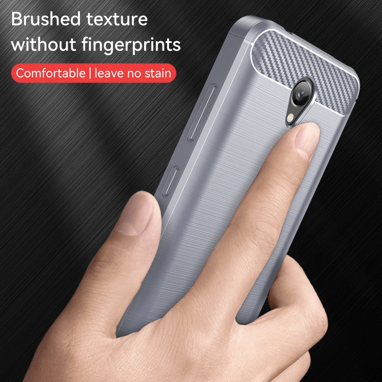 For Lenovo Vibe B Brushed Texture Carbon Fiber TPU Phone Case