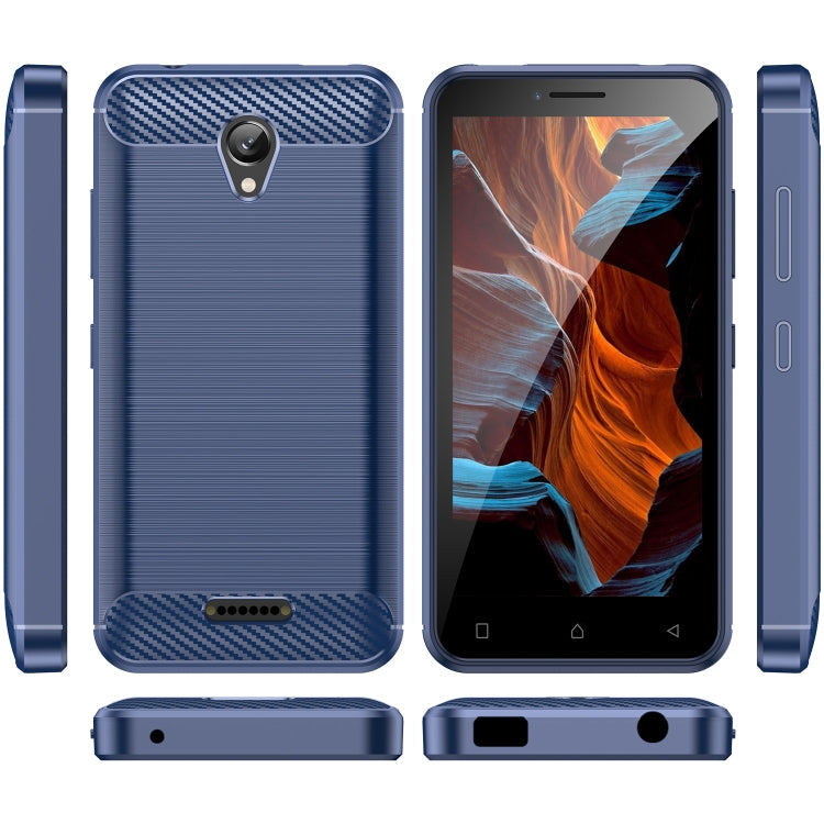 For Lenovo Vibe B Brushed Texture Carbon Fiber TPU Phone Case