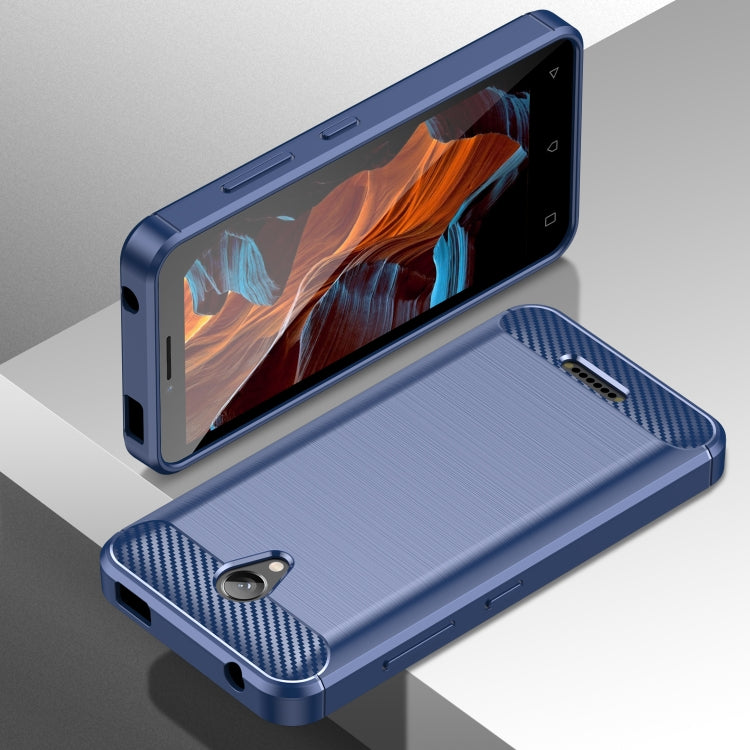 For Lenovo Vibe B Brushed Texture Carbon Fiber TPU Phone Case