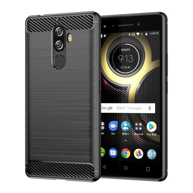 For Lenovo K8 Note/K8 Note Lite Brushed Texture Carbon Fiber TPU Phone Case