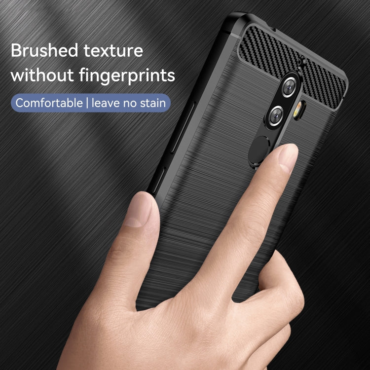 For Lenovo K8 Note/K8 Note Lite Brushed Texture Carbon Fiber TPU Phone Case