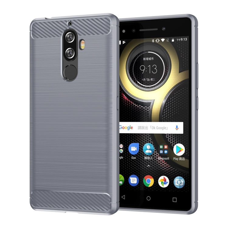 For Lenovo K8 Note/K8 Note Lite Brushed Texture Carbon Fiber TPU Phone Case