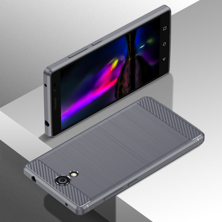 For Lenovo Phab2 Brushed Texture Carbon Fiber TPU Phone Case