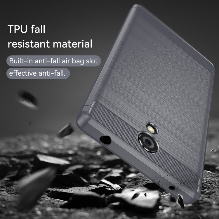 For Lenovo Phab2 Brushed Texture Carbon Fiber TPU Phone Case