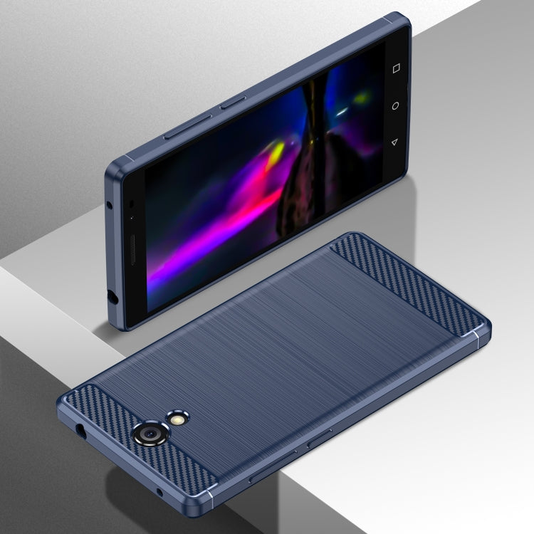 For Lenovo Phab2 Brushed Texture Carbon Fiber TPU Phone Case