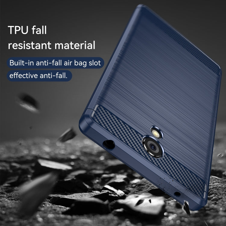 For Lenovo Phab2 Brushed Texture Carbon Fiber TPU Phone Case