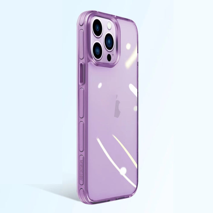 For iPhone 13 Pro Max Crystal Shield Series High Transparency Metal Case (Purple)