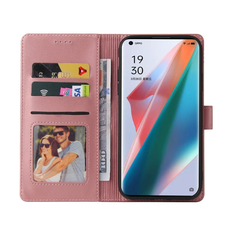 For OPPO Find X3 Pro GQUTROBE Skin Feel Magnetic Leather Phone Case