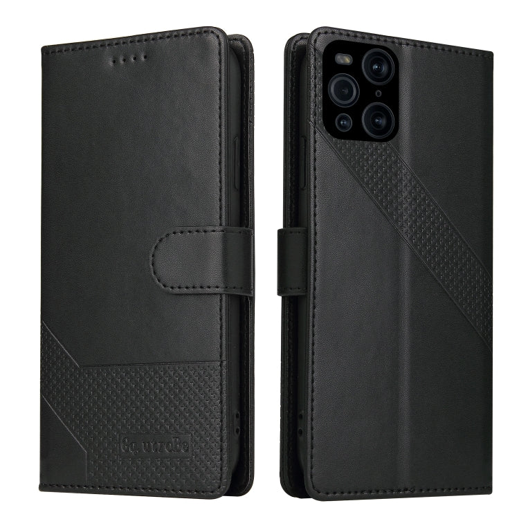 For OPPO Find X3 Pro GQUTROBE Skin Feel Magnetic Leather Phone Case
