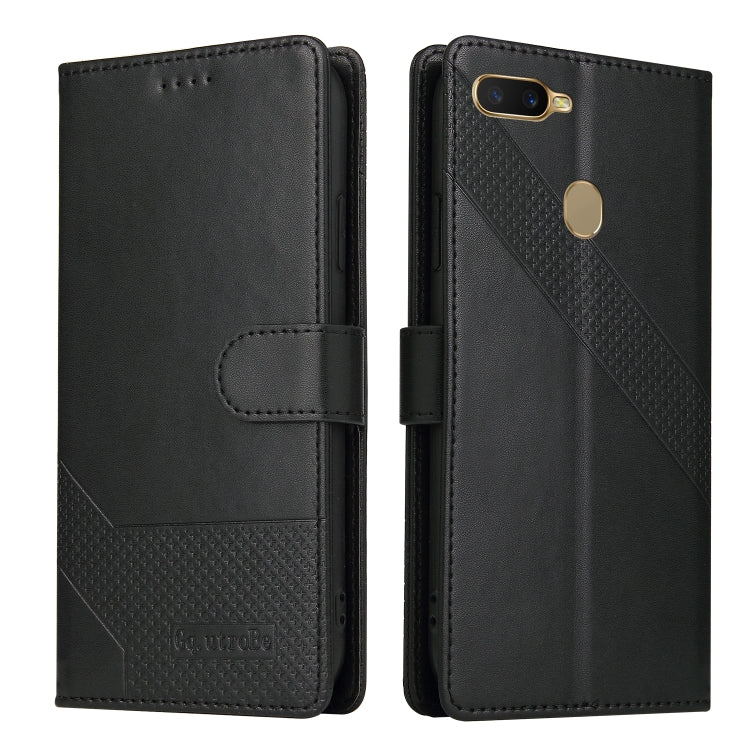 For OPPO A7 2018 GQUTROBE Skin Feel Magnetic Leather Phone Case