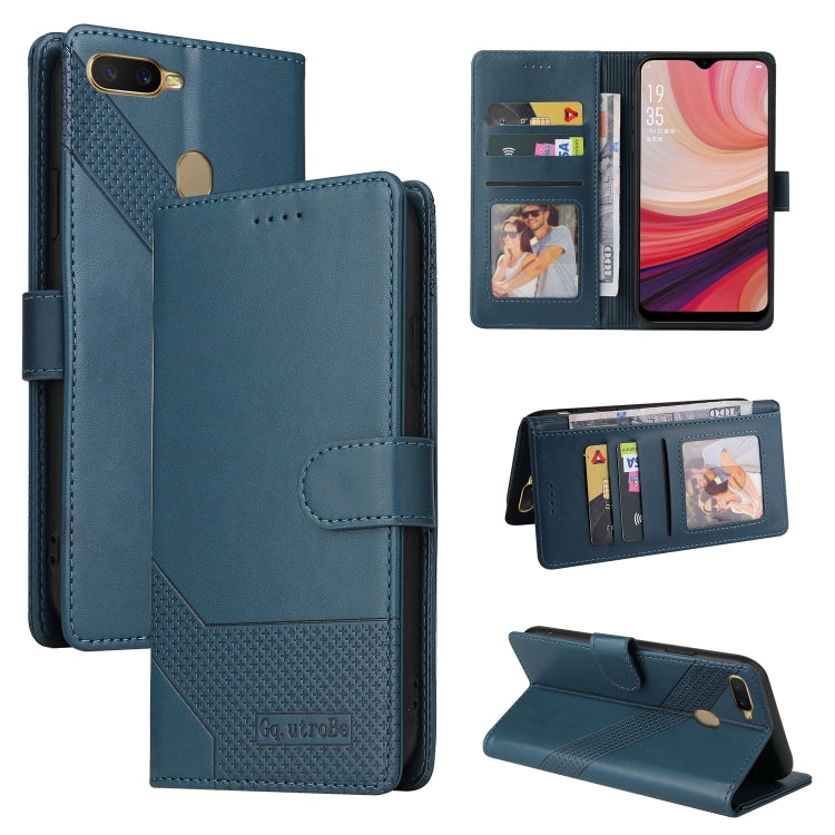 For OPPO A7 2018 GQUTROBE Skin Feel Magnetic Leather Phone Case