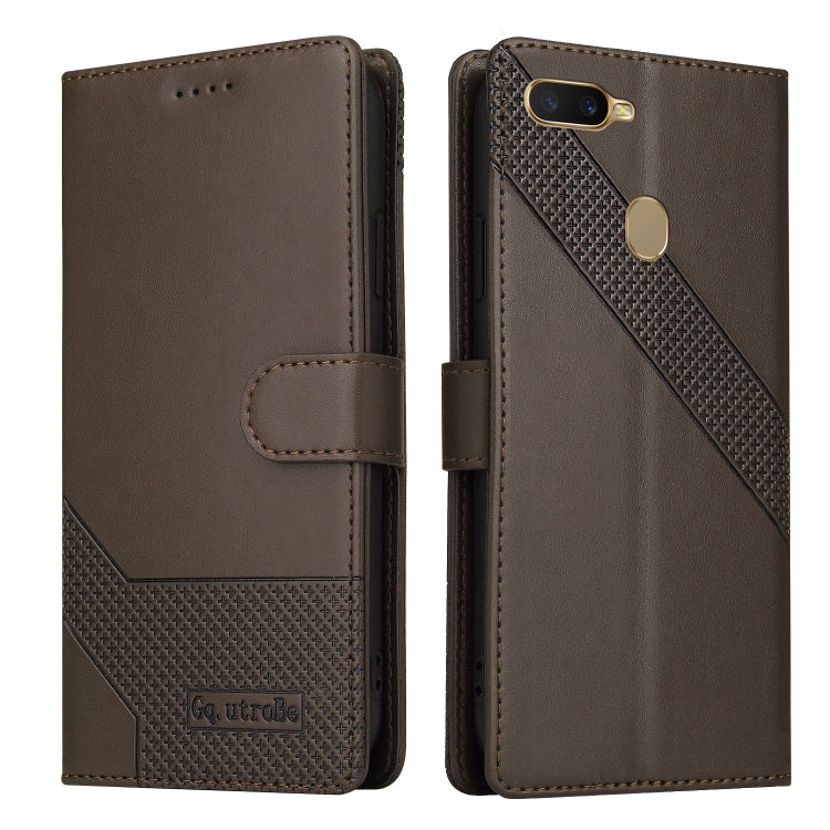 For OPPO A7 2018 GQUTROBE Skin Feel Magnetic Leather Phone Case