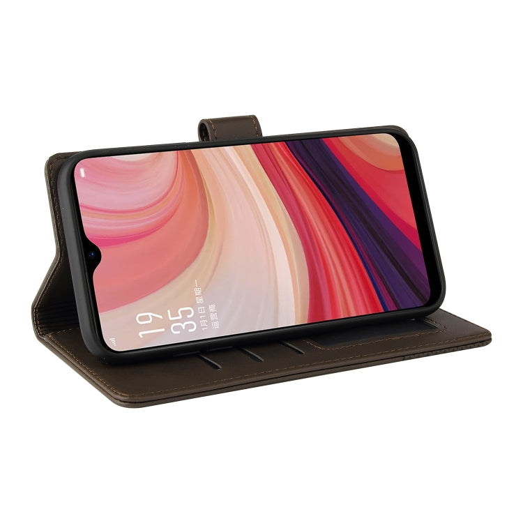 For OPPO A7 2018 GQUTROBE Skin Feel Magnetic Leather Phone Case