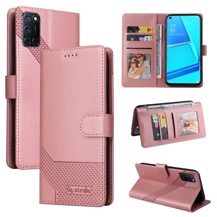 For OPPO A52 GQUTROBE Skin Feel Magnetic Leather Phone Case