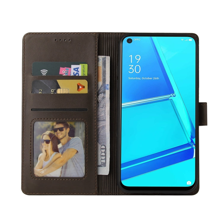 For OPPO A52 GQUTROBE Skin Feel Magnetic Leather Phone Case