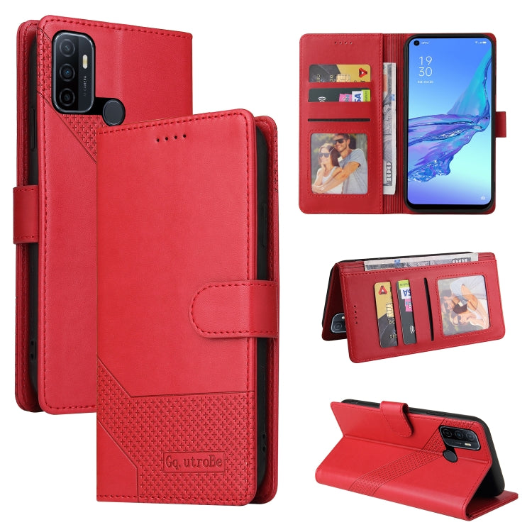 For OPPO A53 GQUTROBE Skin Feel Magnetic Leather Phone Case