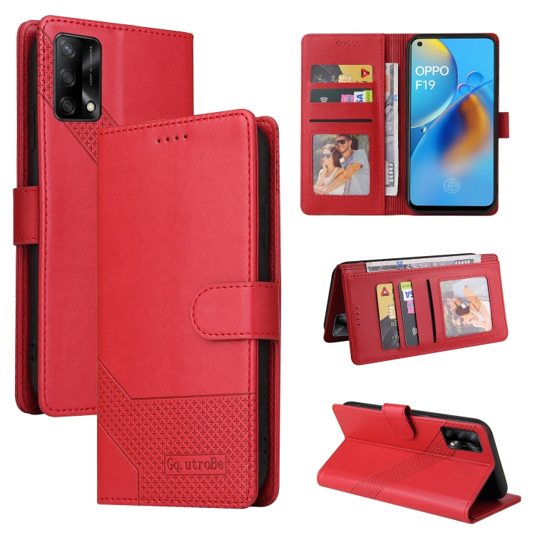 For OPPO A74 / F19 GQUTROBE Skin Feel Magnetic Leather Phone Case