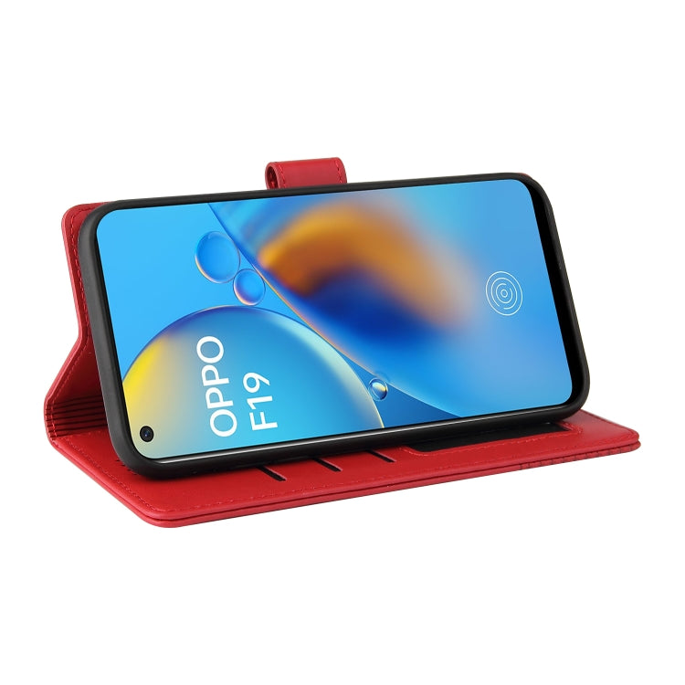 For OPPO A74 / F19 GQUTROBE Skin Feel Magnetic Leather Phone Case