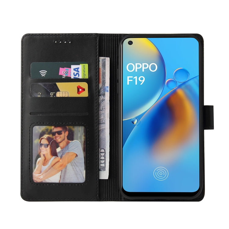For OPPO A74 / F19 GQUTROBE Skin Feel Magnetic Leather Phone Case