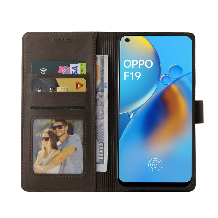 For OPPO A74 / F19 GQUTROBE Skin Feel Magnetic Leather Phone Case