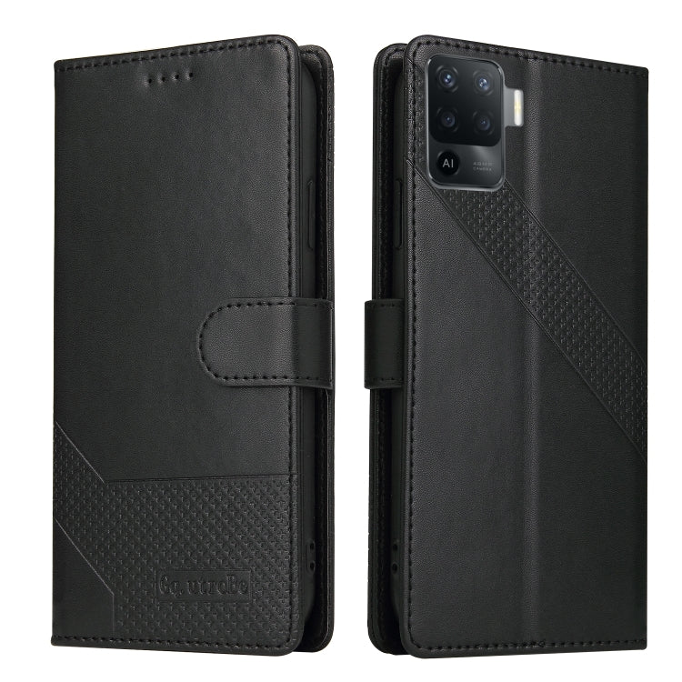 For OPPO A94 GQUTROBE Skin Feel Magnetic Leather Phone Case